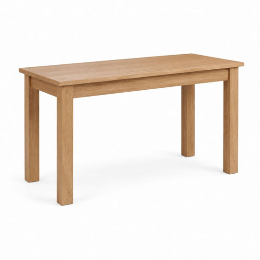Table à manger rectangulaire en chêne massif naturel 120 x 75 x 75 cm